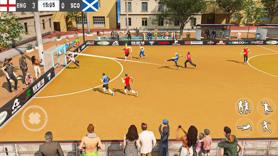 Street Football Futsal Games street soccer match screen
